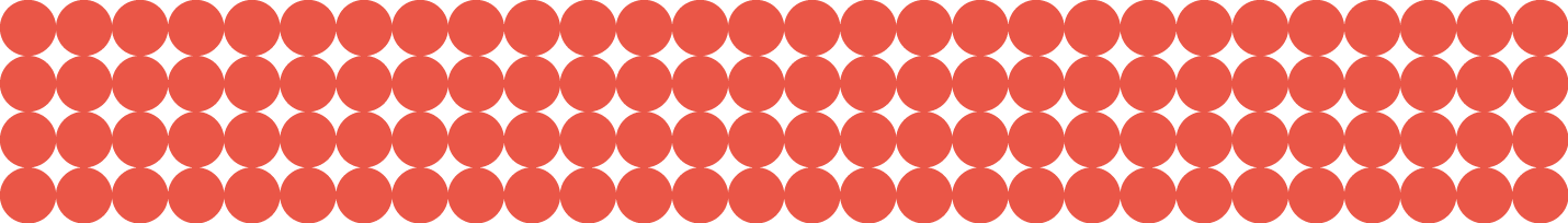 A seamless pattern of evenly spaced, red oval shapes arranged in horizontal and vertical rows on a white background.